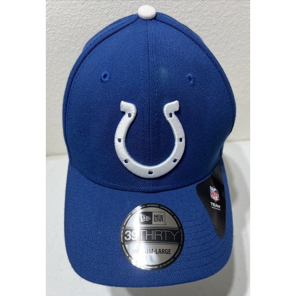 Indianapolis Colts OTC New Era‎ 39THIRTY Fitted Cap Size Medium-Large Polyester